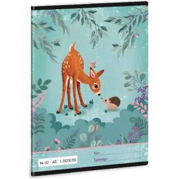 Ars Una Моята тайна градина: Тетрадка с линии с еленчета - 1. клас, 14-32, А5 (53583390)