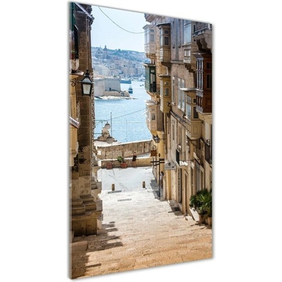 Vertikálny foto obraz fotografie na skle Uličky na Malte 50x100 cm