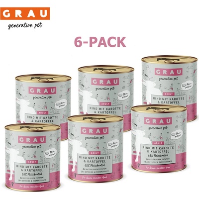 Grau Adult Hovädzie s mrkvou a zemiakmi 6 x 800 g