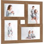 vidaXL Фоторамка колаж за 4x(10x15 см) снимки, светлокафява, МДФ (332768)