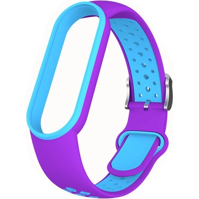 Xiaomi Mi Band 5/6/7 EF náhradní náramek s kovovým zapínáním fialovo-modrá MBSCZ-MB042