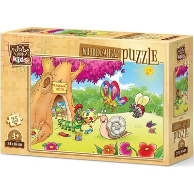 Art Puzzle Дървен пъзел Art Puzzle от 25 части - Художници в гората (5873)