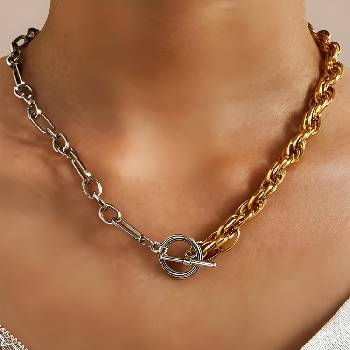 HARAHU Колие ca-7448 - Златна / Сребърна / Тип2 kp7448 (ca-7448)