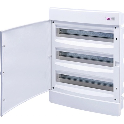 CB Elektro Rozvádzač zapustený bytový 54M IP40 dvierka biela 502x373x68mm ECM 3x18PO (ETI)