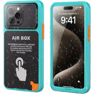 SHELLBOX Калъф за iPhone 12 Pro Max/13 Pro Max/14 Pro Max/ 15 Pro Max/16 Pro Max/15+/16+ - ShellBox - AirBox Водоустойчив IP68 (6.7 инча) - Син