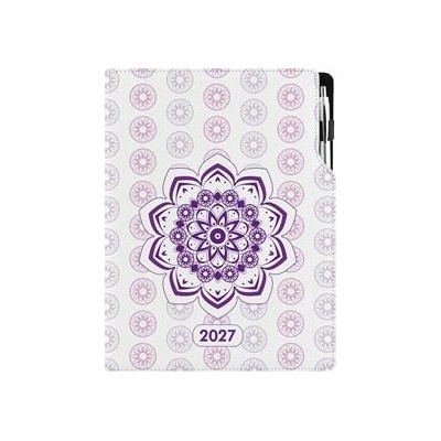 Design A4 denní 2027 Mandala fialová