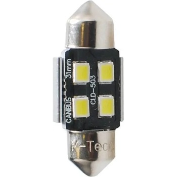 m-tech LED L345 C5W 31mm 4xSMD2835 CANBUS White крушка (L345W)