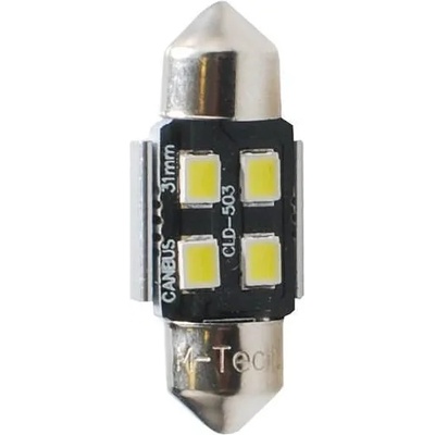 m-tech LED L345 C5W 31mm 4xSMD2835 CANBUS White крушка (L345W)