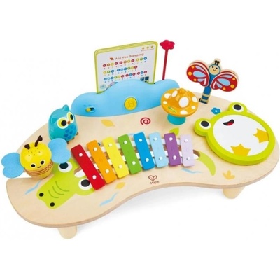 HaPe International Дървен комплект Hape - Музикална маса с инструменти 8 в 1 (H0523)