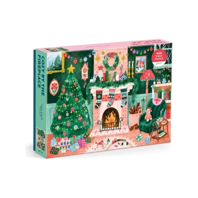 Galison Cozy by the Fireplace 1000 Piece Puzzle | Galison