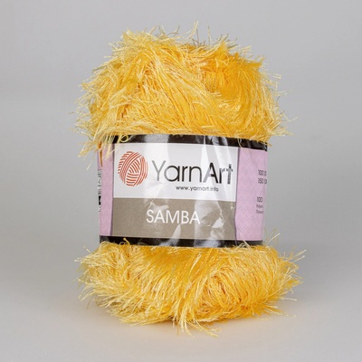 Pletací příze YarnArt SAMBA 47 žlutá, efektní, 150g/100m