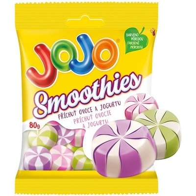 Jojo Smoothies želé cukríky s jogurtovo-ovocnými príchuťami 80 g