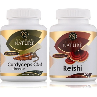 Golden Nature Cordyceps CS-4 100 kapslí + Reishi 100 kapslí