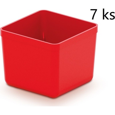 Kistenberg Sada 7 plastových boxov na náradie UNITE BOX 55x55x165 červená