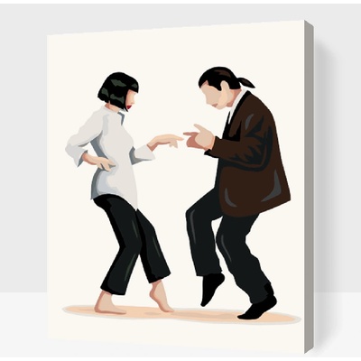 Vymalujsisam Maľovanie podľa čísiel Pulpfiction Mia a Vincent tancujú