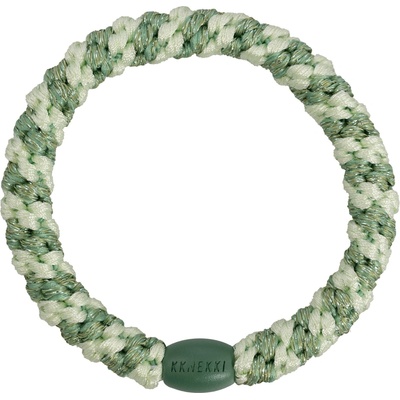 KKNEKKI Gumička do vlasů Kknekki Stripe Mint Pistacio Glitter, zelená barva, textil – Zboží Mobilmania