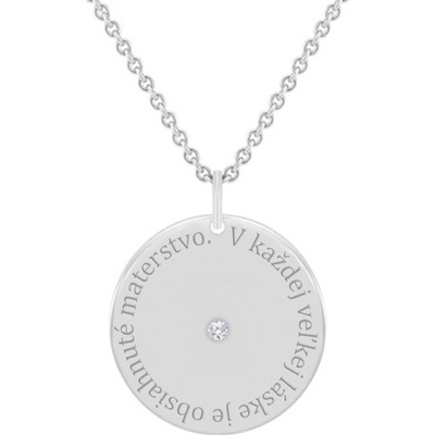 Eppi Prívesok s citátom a diamantom Cara P43901