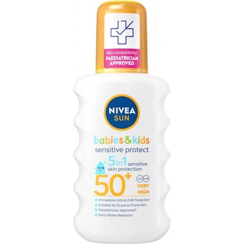 Nivea Sun Sensitive Protect & Care detský spray na opaľovanie SPF50+ 200 ml