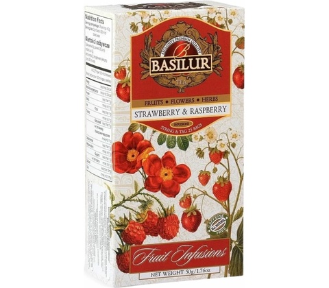 Basilur Fruit Strawberry & Raspberry 25 x 2 g