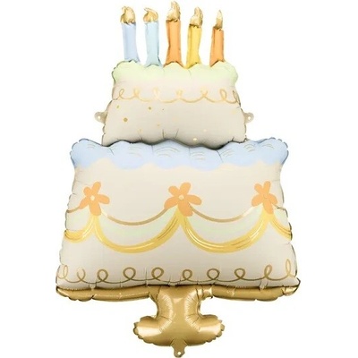 PartyDeco Fóliový balón Narodeninová torta 55 x 75 cm
