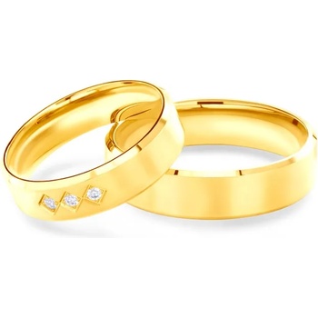 Image 1 of SAVICKI Сватбени халки: злато, скосени. 5 мм