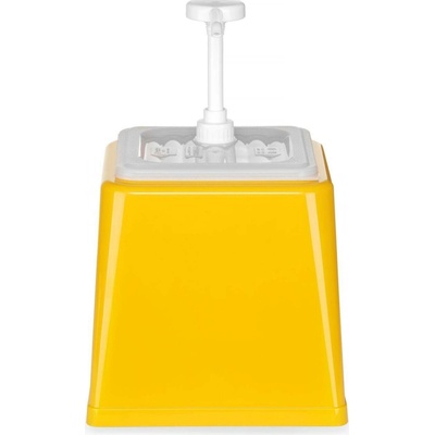 Dávkovač na omáčky s pumpičkou, HENDI, 2,5L, Žlutá, 230x210x(v)327mm 203538H