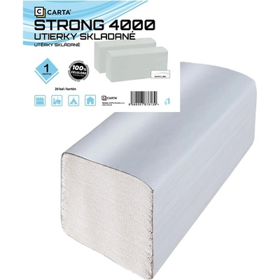 Carta Strong 4000 ZZ, biele, jednovrstvové , 21x25cm