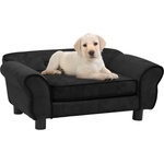 vidaXL Dog sofa 72x45x30 cm black plush 171038