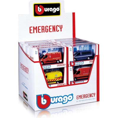 Bburago Emergency Záchranná vozidla dodávky 1:50 assort