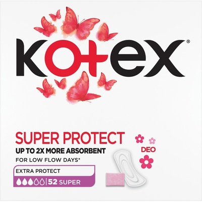 Kotex Super deo hygienické slipové vložky 52 ks