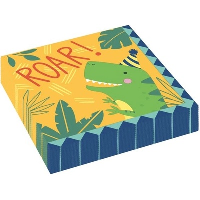 Amscan servítky Dinosaury 33x33cm 16ks