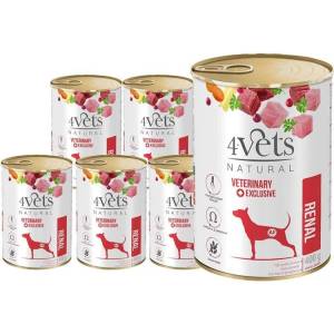 4Vets NATURAL 4Vets за кучета Renal 6x400g