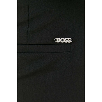 BOSS Вълнен панталон boss в черно с кройка тип цигара, с висока талия (50490051)