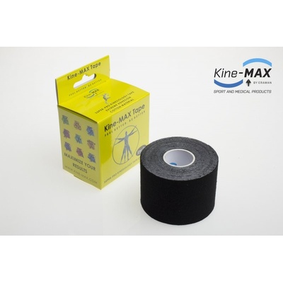 KineMAX SuperPro Cotton kinesio tejp čierna 5 cm x 5 m