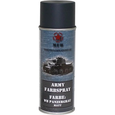 Farba vojenská v spreji ARMY MFH 27375L - oceľovošedá