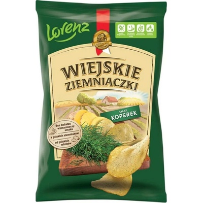Lorenz Wiejskie PL bramborové chipsy s příchutí kopru 130 g