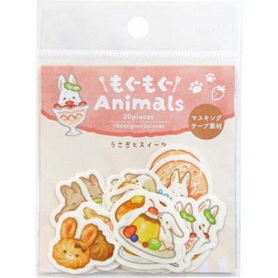 Saien Munching Animals Stickers Bunny & Sweets
