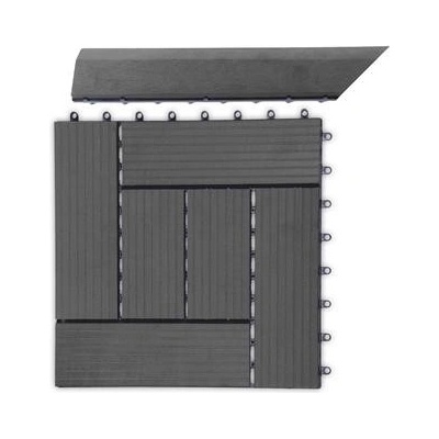 G21 Přechodová lišta pro WPC dlaždice Eben, 38,5 x 7,5 cm rohová (levá), 63910034