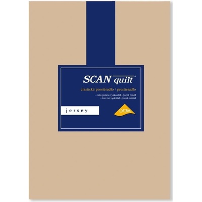 SCANquilt napínací prostěradlo jersey Elastic lycra oříškové 200x220x30