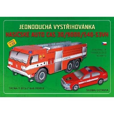 Hasičské auto CAS 30/9000/540-S3VH - Jednoduchá vystrihovačka