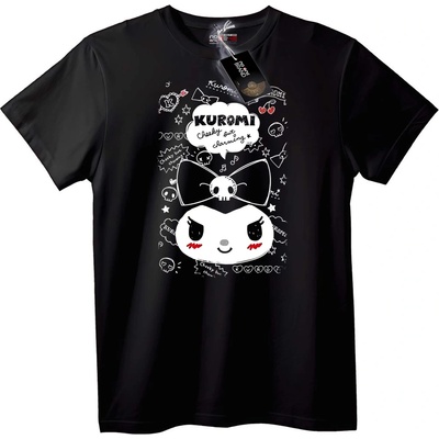 NOONEBRAND Тениска Kuromi Палав чар - 7XL, Black
