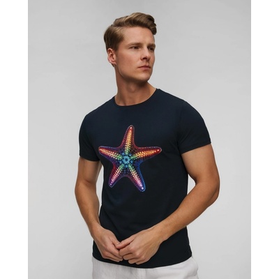 Vilebrequin Tmavě pánské tričko Thom modré