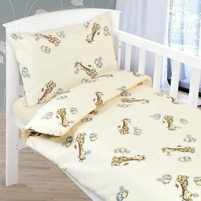 Bellatex obliečky Agáta Žirafa béžové 90x135 cm 45x60 cm