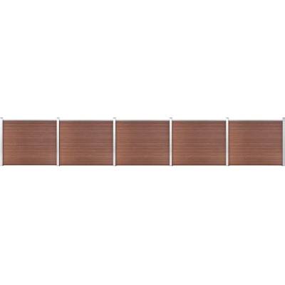 WPC plotový set, 872 x 146 cm, hnědý