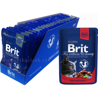 Brit Premium Cat Beef Stew & Peas 20 x 100 g