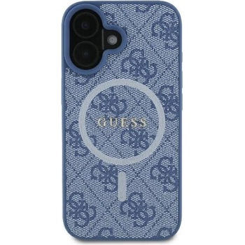 GUESS Предпазен Калъф Guess MagSafe, за iPhone 16 Plus, син