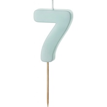 Sviečka PartyDeco Číslo 7 svetlomodrá 5,5cm
