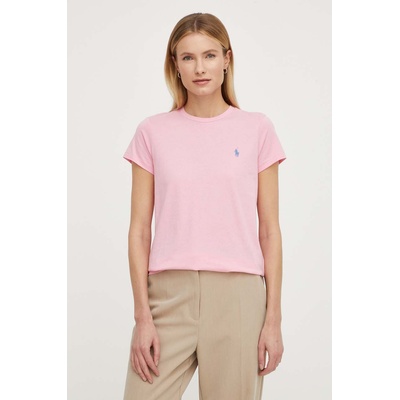 Ralph Lauren Памучна тениска Polo Ralph Lauren в розово 211898698 (211898698)