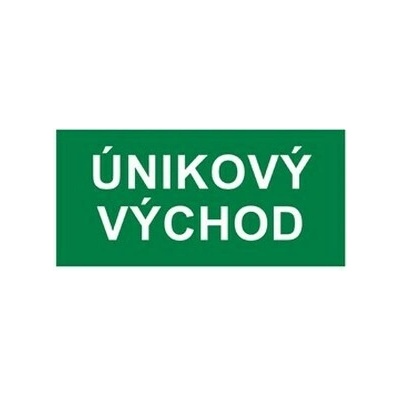 Samolepka Únikový východ 16x8 cm