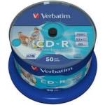 Verbatim CD-R(50-Pack)Шпиндел/За мастиленоструен печат/52x/700MB / Без марка ID (43438)